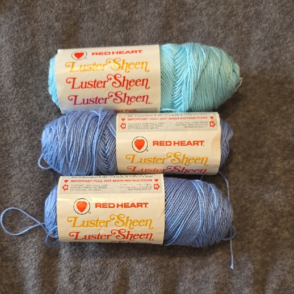Red Heart Luster Sheen Yarn Set
